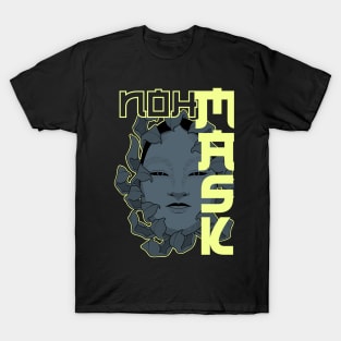 Tee Noh Mask Navy Gray T-Shirt